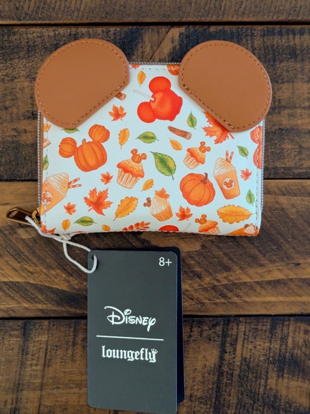 Disney Fall Pumpkin Mickey Loungefly Wallet NWT